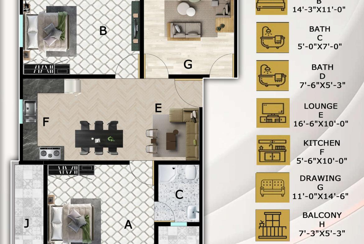 2 Bed Drawing Dining Ground Floor Portion for Sale near Fauji Foundation Hospital