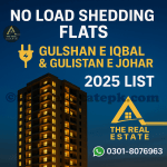 No load shedding flats Gulshan-e-Iqbal Karachi 2025